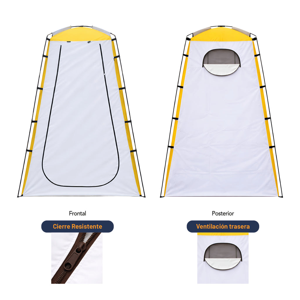 Baño Químico Portátil con Carpa y Ducha Solar 20 L para Camping