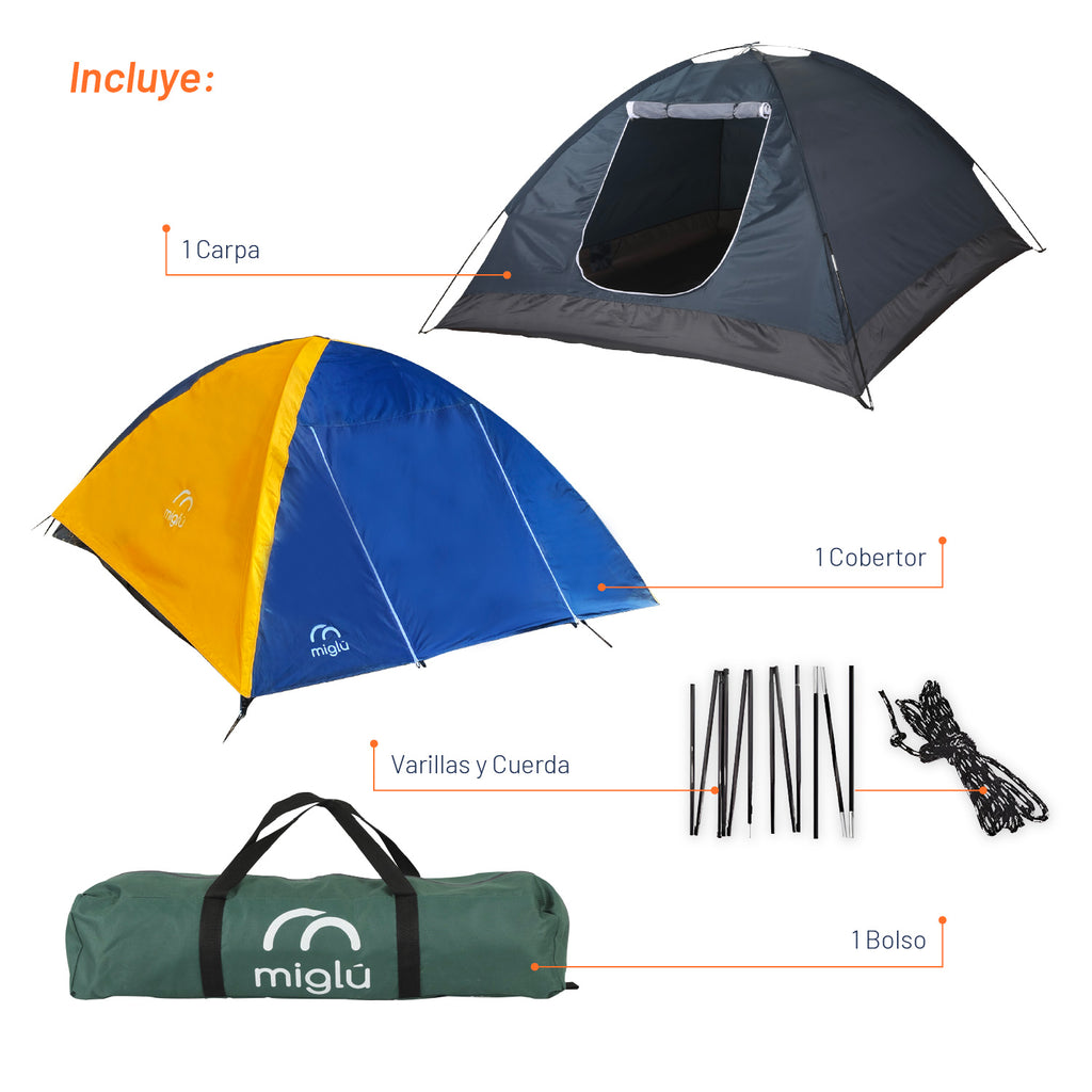 Carpa Camping Para 4 personas outdoor Miglu