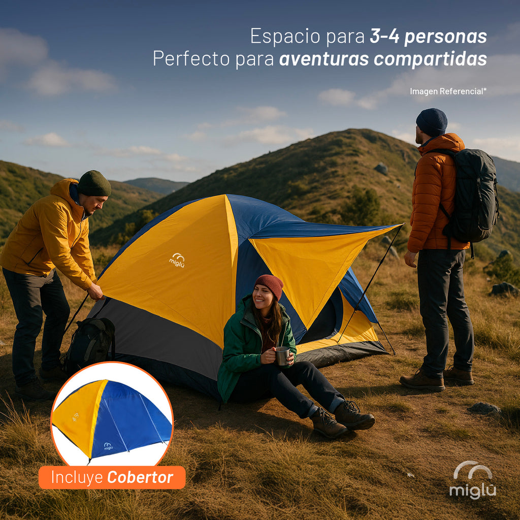 Carpa Camping Para 4 personas outdoor Miglu