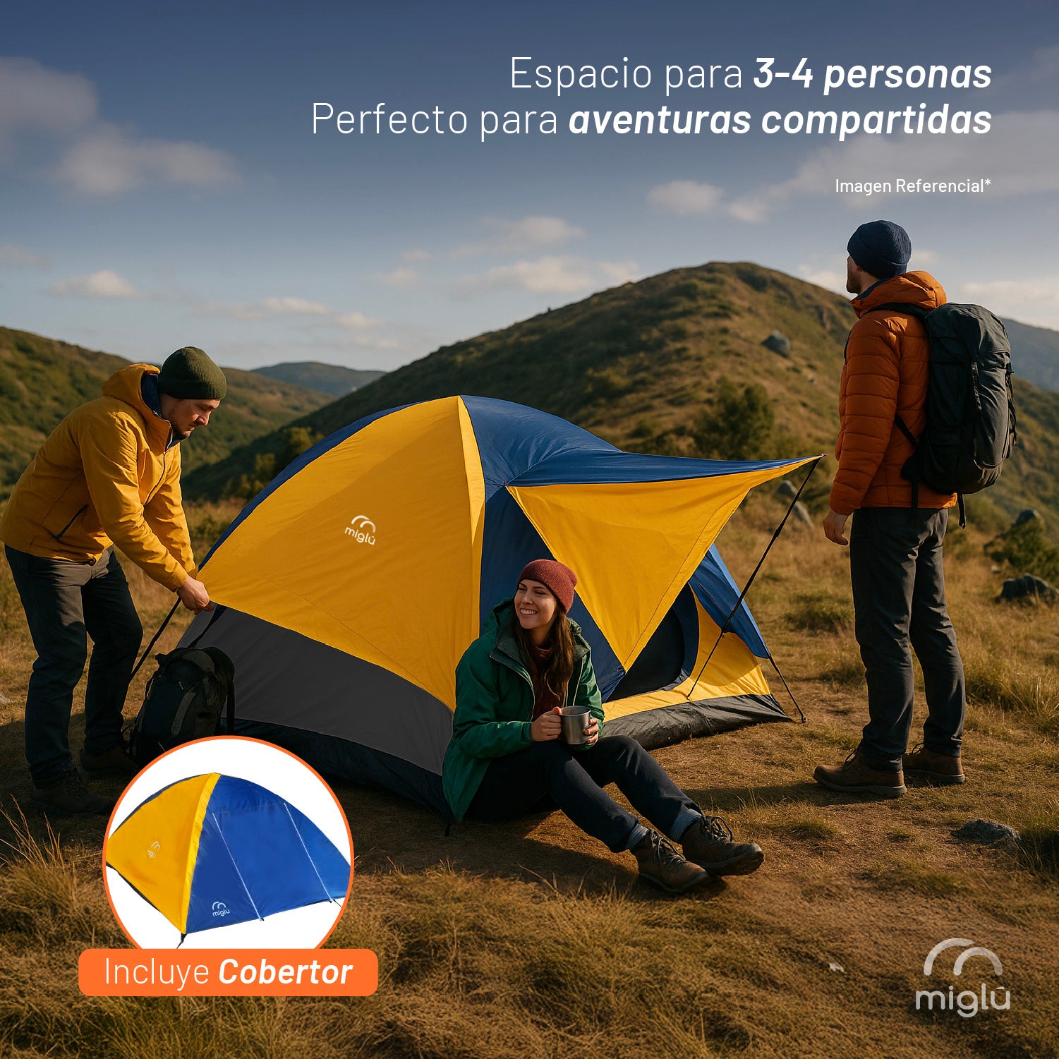 Carpa Camping Para 4 personas outdoor Miglu