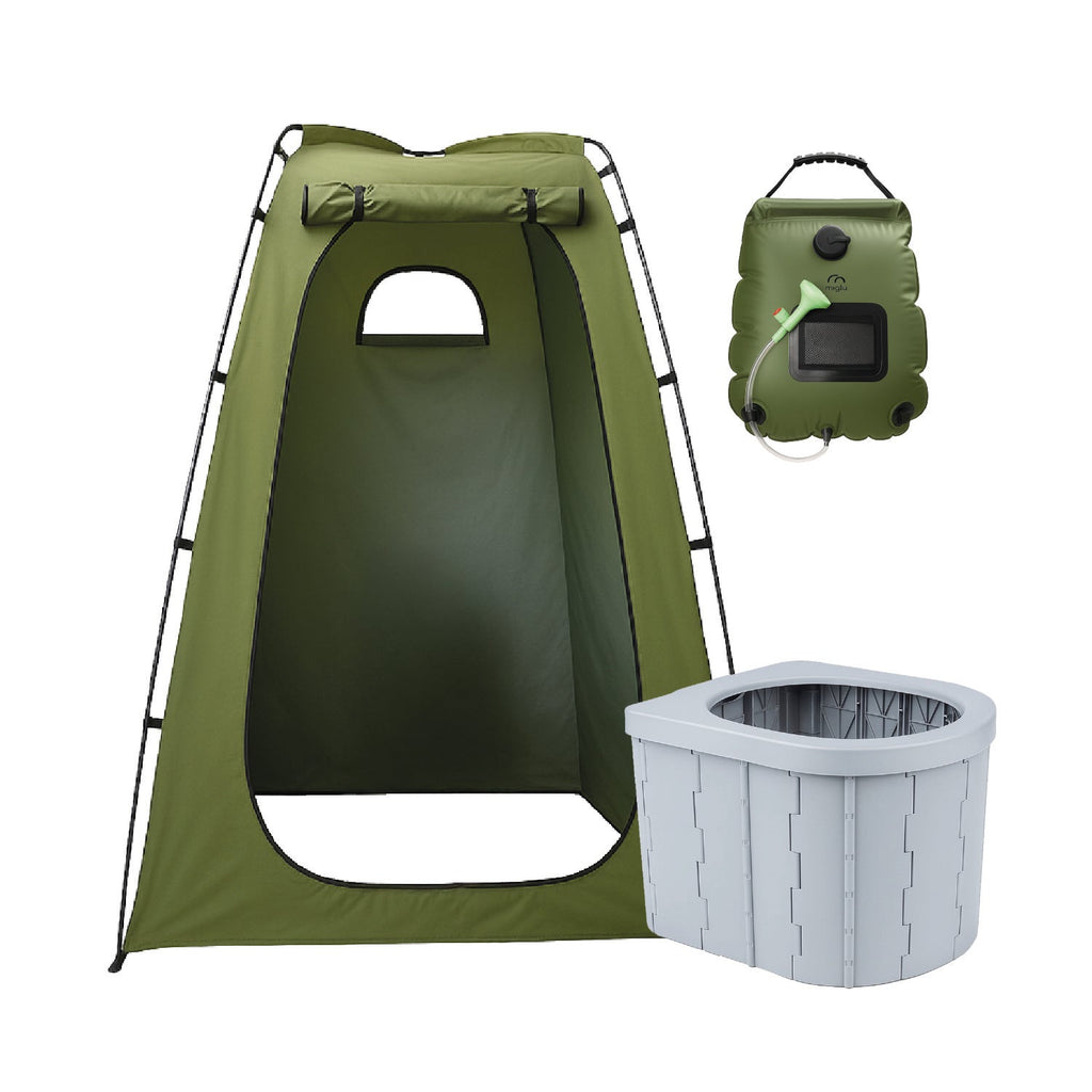 Carpa Probador Baño Portátil Ducha Solar Verde Para Camping Miglú